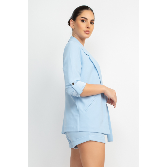 Roll-up Quarter Sleeve Jacket - Picture 3 of 8